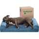 Furhaven Large Orthopaedic Dog Bed Faux Fur & Velvet Sofa-Style w/Removable Washable Cover - Driftwood Brown, Large