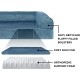 Furhaven Large Orthopaedic Dog Bed Faux Fur & Velvet Sofa-Style w/Removable Washable Cover - Driftwood Brown, Large