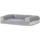 Furhaven Large Orthopaedic Dog Bed Faux Fur & Velvet Sofa-Style w/Removable Washable Cover - Driftwood Brown, Large