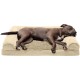 Furhaven Large Orthopaedic Dog Bed Faux Fur & Velvet Sofa-Style w/Removable Washable Cover - Driftwood Brown, Large