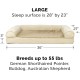 Furhaven Large Orthopaedic Dog Bed Faux Fur & Velvet Sofa-Style w/Removable Washable Cover - Driftwood Brown, Large