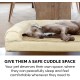 Furhaven Large Orthopaedic Dog Bed Faux Fur & Velvet Sofa-Style w/Removable Washable Cover - Driftwood Brown, Large