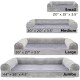 Furhaven Large Orthopaedic Dog Bed Faux Fur & Velvet Sofa-Style w/Removable Washable Cover - Driftwood Brown, Large