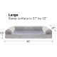 Furhaven Large Orthopaedic Dog Bed Faux Fur & Velvet Sofa-Style w/Removable Washable Cover - Driftwood Brown, Large