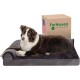 Furhaven Large Orthopaedic Dog Bed Faux Fur & Velvet Sofa-Style w/Removable Washable Cover - Driftwood Brown, Large