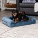 Furhaven Large Orthopaedic Dog Bed Faux Fur & Velvet Sofa-Style w/Removable Washable Cover - Driftwood Brown, Large