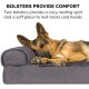 Furhaven Large Orthopaedic Dog Bed Faux Fur & Velvet Sofa-Style w/Removable Washable Cover - Driftwood Brown, Large