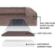 Furhaven Large Orthopaedic Dog Bed Faux Fur & Velvet Sofa-Style w/Removable Washable Cover - Driftwood Brown, Large
