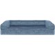 Furhaven Large Orthopaedic Dog Bed Faux Fur & Velvet Sofa-Style w/Removable Washable Cover - Driftwood Brown, Large
