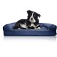 Furhaven Large Orthopaedic Dog Bed Faux Fur & Velvet Sofa-Style w/Removable Washable Cover - Driftwood Brown, Large