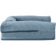 Furhaven Large Orthopaedic Dog Bed Faux Fur & Velvet Sofa-Style w/Removable Washable Cover - Driftwood Brown, Large