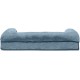 Furhaven Large Orthopaedic Dog Bed Faux Fur & Velvet Sofa-Style w/Removable Washable Cover - Driftwood Brown, Large