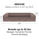 Furhaven Large Orthopaedic Dog Bed Faux Fur & Velvet Sofa-Style w/Removable Washable Cover - Driftwood Brown, Large