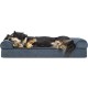 Furhaven Large Orthopaedic Dog Bed Faux Fur & Velvet Sofa-Style w/Removable Washable Cover - Driftwood Brown, Large