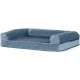 Furhaven Large Orthopaedic Dog Bed Faux Fur & Velvet Sofa-Style w/Removable Washable Cover - Driftwood Brown, Large