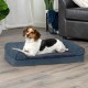 Furhaven Large Orthopaedic Dog Bed Faux Fur & Velvet Sofa-Style w/Removable Washable Cover - Driftwood Brown, Large