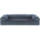 Furhaven Large Orthopaedic Dog Bed Faux Fur & Velvet Sofa-Style w/Removable Washable Cover - Driftwood Brown, Large