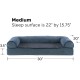 Furhaven Large Orthopaedic Dog Bed Faux Fur & Velvet Sofa-Style w/Removable Washable Cover - Driftwood Brown, Large