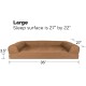 Furhaven Large Orthopaedic Dog Bed Faux Fur & Velvet Sofa-Style w/Removable Washable Cover - Driftwood Brown, Large