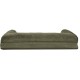 Furhaven Large Orthopaedic Dog Bed Faux Fur & Velvet Sofa-Style w/Removable Washable Cover - Driftwood Brown, Large