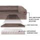 Furhaven Large Orthopaedic Dog Bed Faux Fur & Velvet Sofa-Style w/Removable Washable Cover - Driftwood Brown, Large