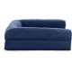 Furhaven Large Orthopaedic Dog Bed Faux Fur & Velvet Sofa-Style w/Removable Washable Cover - Driftwood Brown, Large