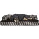 Furhaven Large Orthopaedic Dog Bed Faux Fur & Velvet Sofa-Style w/Removable Washable Cover - Driftwood Brown, Large