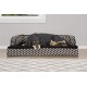 Furhaven Large Orthopaedic Dog Bed Faux Fur & Velvet Sofa-Style w/Removable Washable Cover - Driftwood Brown, Large