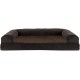 Furhaven Large Orthopaedic Dog Bed Faux Fur & Velvet Sofa-Style w/Removable Washable Cover - Driftwood Brown, Large