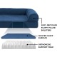 Furhaven Large Orthopaedic Dog Bed Faux Fur & Velvet Sofa-Style w/Removable Washable Cover - Driftwood Brown, Large
