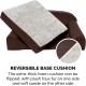 Furhaven Large Orthopaedic Dog Bed Faux Fur & Velvet Sofa-Style w/Removable Washable Cover - Driftwood Brown, Large