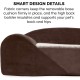 Furhaven Large Orthopaedic Dog Bed Faux Fur & Velvet Sofa-Style w/Removable Washable Cover - Driftwood Brown, Large