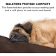 Furhaven Large Orthopaedic Dog Bed Faux Fur & Velvet Sofa-Style w/Removable Washable Cover - Driftwood Brown, Large