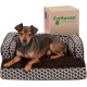 Furhaven Large Orthopaedic Dog Bed Faux Fur & Velvet Sofa-Style w/Removable Washable Cover - Driftwood Brown, Large