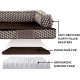 Furhaven Large Orthopaedic Dog Bed Faux Fur & Velvet Sofa-Style w/Removable Washable Cover - Driftwood Brown, Large