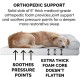 Furhaven Large Orthopaedic Dog Bed Faux Fur & Velvet Sofa-Style w/Removable Washable Cover - Driftwood Brown, Large