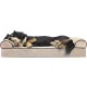 Furhaven Large Orthopaedic Dog Bed Faux Fur & Velvet Sofa-Style w/Removable Washable Cover - Driftwood Brown, Large