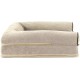 Furhaven Large Orthopaedic Dog Bed Faux Fur & Velvet Sofa-Style w/Removable Washable Cover - Driftwood Brown, Large