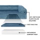 Furhaven Large Orthopaedic Dog Bed Faux Fur & Velvet Sofa-Style w/Removable Washable Cover - Driftwood Brown, Large