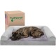 Furhaven Large Orthopaedic Dog Bed Faux Fur & Velvet Sofa-Style w/Removable Washable Cover - Driftwood Brown, Large