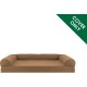 Furhaven Large Orthopaedic Dog Bed Faux Fur & Velvet Sofa-Style w/Removable Washable Cover - Driftwood Brown, Large