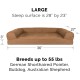 Furhaven Large Orthopaedic Dog Bed Faux Fur & Velvet Sofa-Style w/Removable Washable Cover - Driftwood Brown, Large