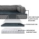 Furhaven Large Orthopaedic Dog Bed Faux Fur & Velvet Sofa-Style w/Removable Washable Cover - Driftwood Brown, Large