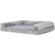 Furhaven Large Orthopaedic Dog Bed Faux Fur & Velvet Sofa-Style w/Removable Washable Cover - Driftwood Brown, Large