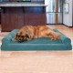 Furhaven Large Orthopaedic Dog Bed Faux Fur & Velvet Sofa-Style w/Removable Washable Cover - Driftwood Brown, Large