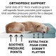 Furhaven Large Orthopaedic Dog Bed Faux Fur & Velvet Sofa-Style w/Removable Washable Cover - Driftwood Brown, Large