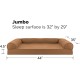 Furhaven Large Orthopaedic Dog Bed Faux Fur & Velvet Sofa-Style w/Removable Washable Cover - Driftwood Brown, Large