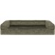 Furhaven Large Orthopaedic Dog Bed Faux Fur & Velvet Sofa-Style w/Removable Washable Cover - Driftwood Brown, Large