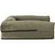 Furhaven Large Orthopaedic Dog Bed Faux Fur & Velvet Sofa-Style w/Removable Washable Cover - Driftwood Brown, Large