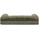 Furhaven Large Orthopaedic Dog Bed Faux Fur & Velvet Sofa-Style w/Removable Washable Cover - Driftwood Brown, Large